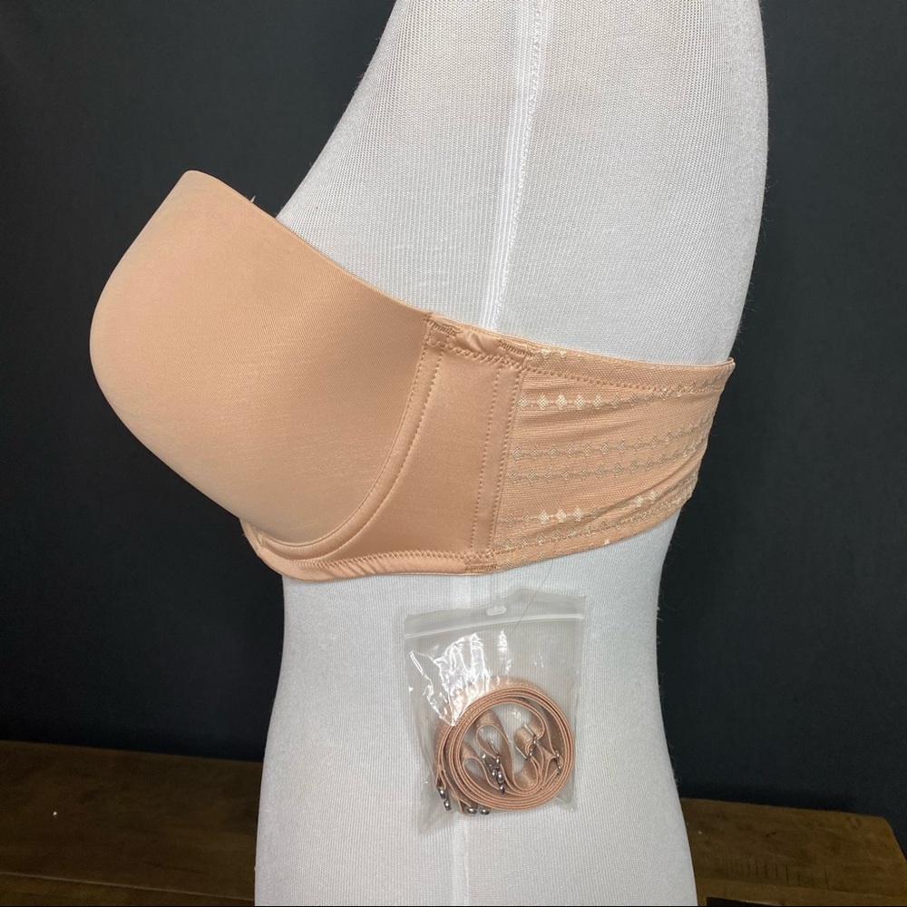 Wacoal Respect Balconette Strapless Bra 38DD Praline Beige Convertible Multi - Picture 8 of 13